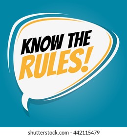 conocer las reglas de la burbuja del discurso retro