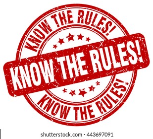 know the rules. stamp