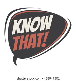 know that retro speech balloon