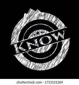 Know written on a blackboard. Vector Illustration. Detailed. 