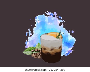Know your coffee,coffee, blue background, decorative picture