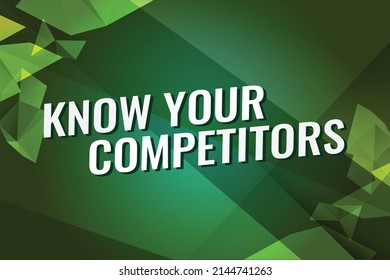 Know your competitors concept vector illustration with green lines modern futuristic style for landing page template ui web mobile app poster banner flyer background gift card coupon label wallpaper