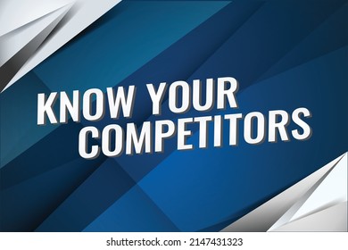 Know your competitors concept vector illustration with blue lines modern futuristic style for landing page template ui web mobile app poster banner flyer background gift card coupon label wallpaper