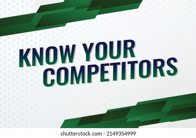 Know your competitors concept vector illustration with green lines modern futuristic style for landing page template ui web mobile app poster banner flyer background gift card coupon label wallpaper