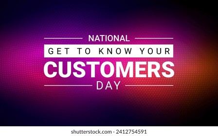 Know your customer day design business background. Know customer people banner concept template