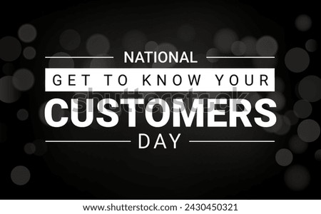Know your customer day design business background. Know customer people banner concept template