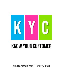 Know your customer KYC label Icon Sign Design Vector