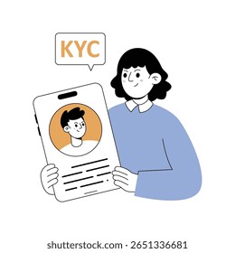 Know Your Customer Modern illustrations. Eps 10 file on transparent background
