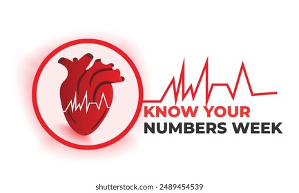 Know your Numbers week. background, banner, card, poster, template. Vector illustration.