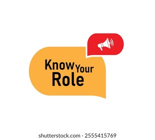 know your role text information sign