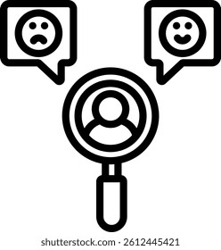 Know Yourself Icon Outline Vector Illustration