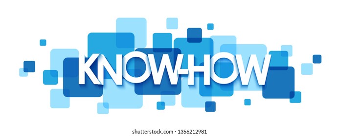 Banner de tipografía azul KNOW-how