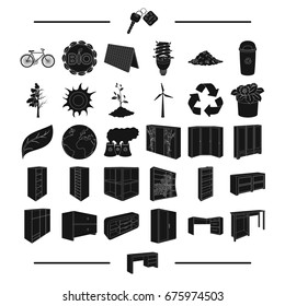 know-how, nature, eco-system and other web icon in black style.equipment, transport, ecology, icons in set collection.