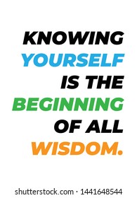 
knowing Yourself vector quote artwork motivation inspiration success wall poster positive typography printable