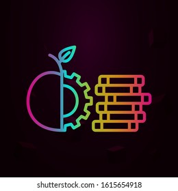 Knowledge apple books nolan style icon. Simple thin line, outline vector of school icons for ui and ux, website or mobile application