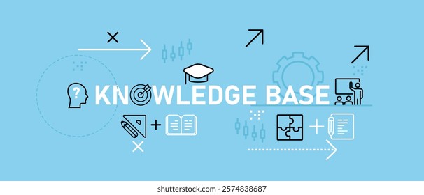 Knowledge Base concept highlighting information repository learning hub education research development process and analytical platform for knowledge system growth