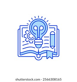 Knowledge Base Filled Line Icon. linear style sign for mobile concept and web design. Outline vector icon.