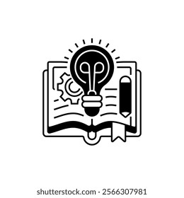 Knowledge Base Glyph Icon. linear style sign for mobile concept and web design. Outline vector icon.
