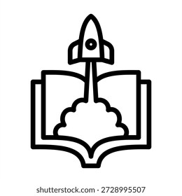Knowledge Base Icon - Black Outline Icons Style For Accounting and Business