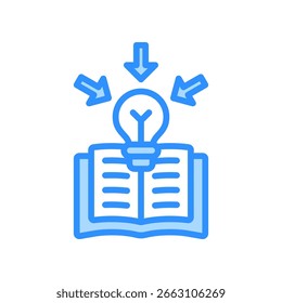 Knowledge Base-Symbol - Blaue Farbe, Vektorgrafik