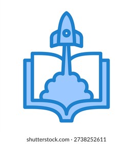 Knowledge Base Icon With Blue Color For Accounting and Business