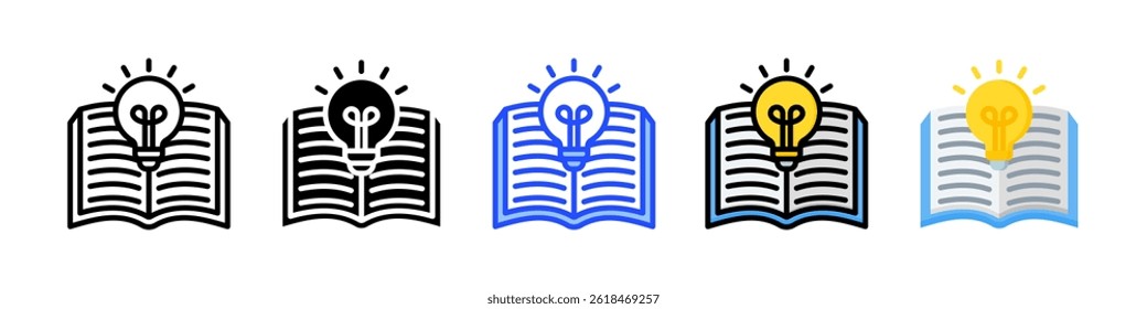 Knowledge Base Icon Collection With Multiple Styles