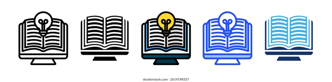 Knowledge Base Icon Collection With Multiple Styles