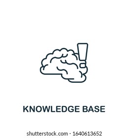 Knowledge Base icon from customer service collection. Simple line element Knowledge Base symbol for templates, web design and infographics