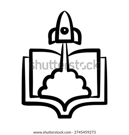 Knowledge Base Icon With Dooldles Handdrawn Style For Accounting and Business
