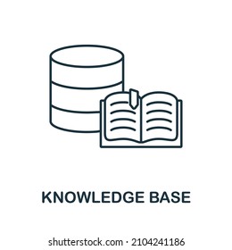 Knowledge Base icon. Line element from customer relationship collection. Linear Knowledge Base icon sign for web design, infographics and more.