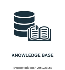 Knowledge Base icon. Monochrome sign from customer relationship collection. Creative Knowledge Base icon illustration for web design, infographics and more