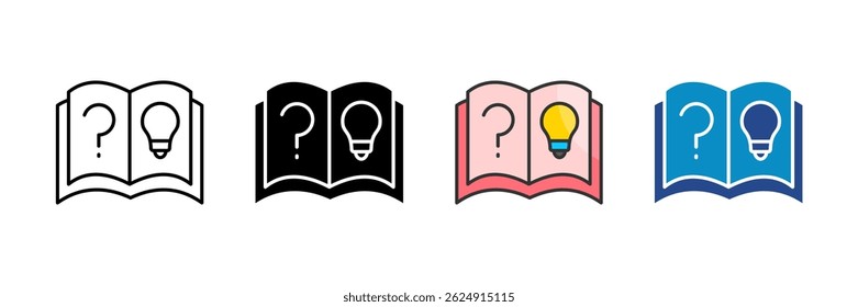 Knowledge Base Icon Set Multiple Style Collection