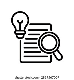Knowledge Base Line Icon Vector Illustration