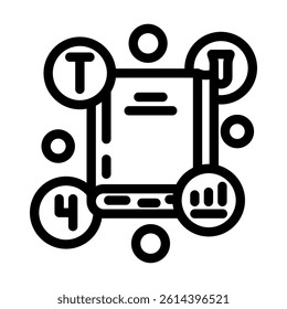knowledge base online learning platform line icon vector. knowledge base online learning platform sign. isolated contour symbol black illustration