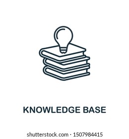 Knowledge Base outline icon. Thin line concept element from customer service icons collection. Creative Knowledge Base icon for mobile apps and web usage.