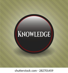 Knowledge black shiny badge