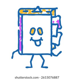 knowledge book character doodle icon sketch vector. knowledge book character sign. isolated symbol illustration