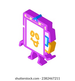 knowledge book character isometric icon vector. knowledge book character sign. isolated symbol illustration