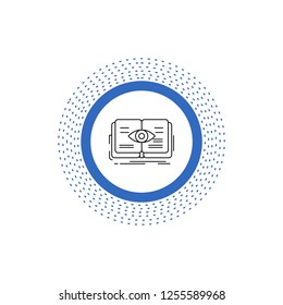 knowledge, book, eye, view, growth Line Icon. Vector isolated illustration