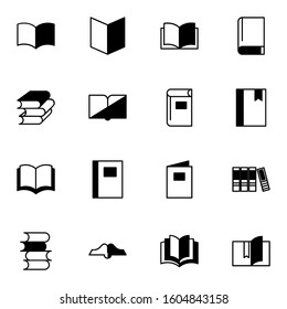 knowledge, Book, reading icon set. simple  read, education, study solid outline icon sign concept. vector illustration. 