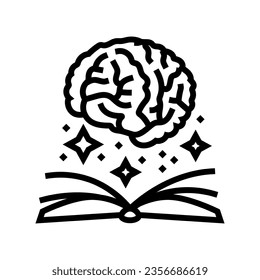 knowledge book succes challenge line icon vector. knowledge book succes challenge sign. isolated contour symbol black illustration