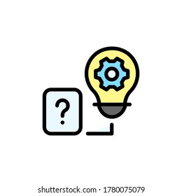 Knowledge, bulb, question icon. Simple color with outline vector elements of innovations icons for ui and ux, website or mobile application