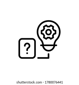 Knowledge, bulb, question icon. Simple line, outline vector elements of innovations icons for ui and ux, website or mobile application