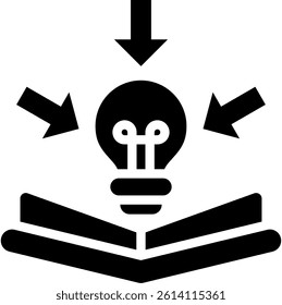 Knowledge Center Icon Glyph Vector Illustration