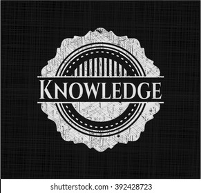 Knowledge chalkboard emblem