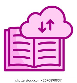 Knowledge Cloud Icon Element For Design