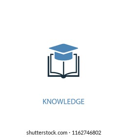 knowledge concept 2 colored icon. Simple blue element illustration. knowledge concept symbol design from Business intelligence set. Can be used for web and mobile UI/UX