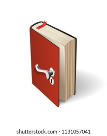 Knowledge concept - book as door to wisdom.