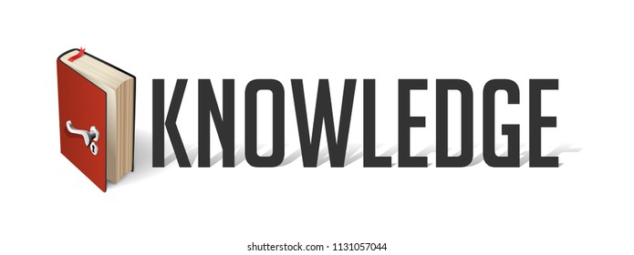 Knowledge concept - book as door to wisdom.