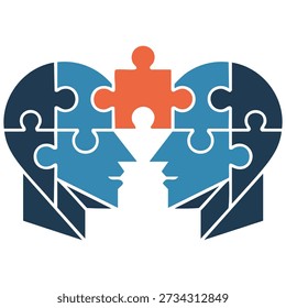 Diseño de concepto de conocimiento con icono de pieza de rompecabezas Ilustración vectorial aislada